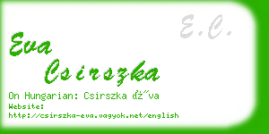 eva csirszka business card